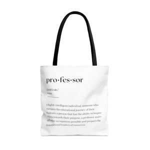 Professor Tote Bag, Geschenk für Professor, Professor Swag, Custom Tote, personalisierte Tasche