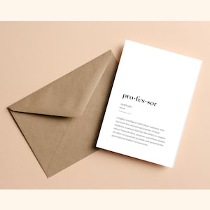 Professor Geschenk, Karte für Professor, Karte von Studenten, Digitaldruck, Geschenk für Mentor, Printable