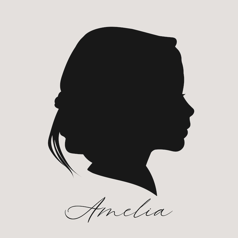 Custom Silhouette Portrait: Personalized Family Wall Art - Etsy