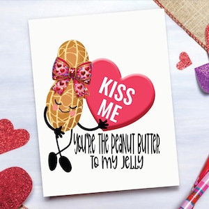 PNG di San Valentino/Sei il burro di arachidi della mia gelatina/Download digitale/Cartolina/Maglietta