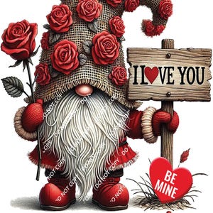 PNG di San Valentino/Sei la mia delizia Dixieland/Download digitale/Cartolina/Maglietta/Gnomi di San Valentino