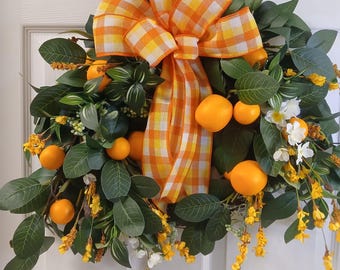 Orange Grapevine Wreath
