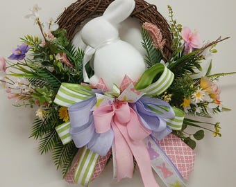 Easter Bunny Spring Wreath