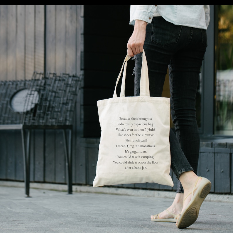 Capacious Oversized Tote Bag | Succession Tom Wambsgans Quote | Cousin Greg image 2