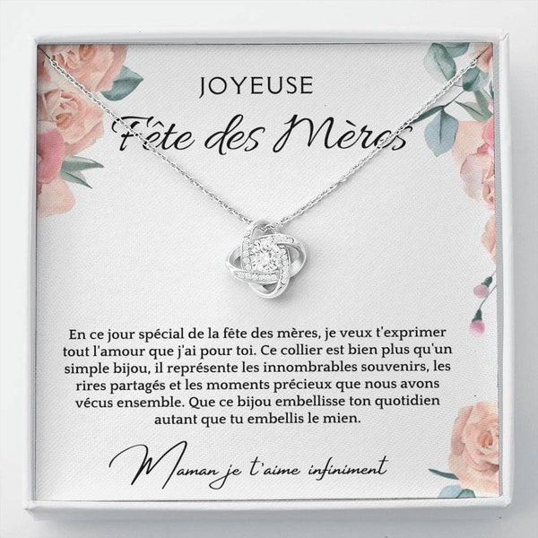 Cadeau Pour Fete des Meres - Collier Pour Maman - De Fille Ou Garcon