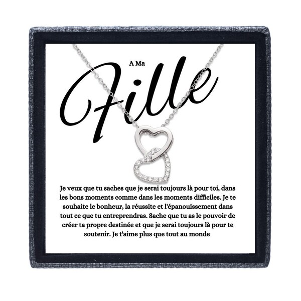 A ma fille - Cadeaux pour fille - Cadeaux d’anniversaire pour fille - Collier pour fille - Bijoux pour fille - Cadeaux De Fete Pour Elle