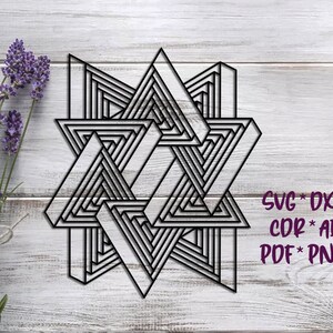 Abstract Paradox 2 | SVG, DXF, AI digital vector design for plasma and laser cutting or printing | Glowforge | Cricut | Wall decor