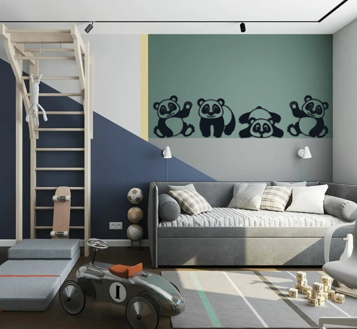 Pandas SVG DXF AI Digital Vector Design for Plasma and - Etsy