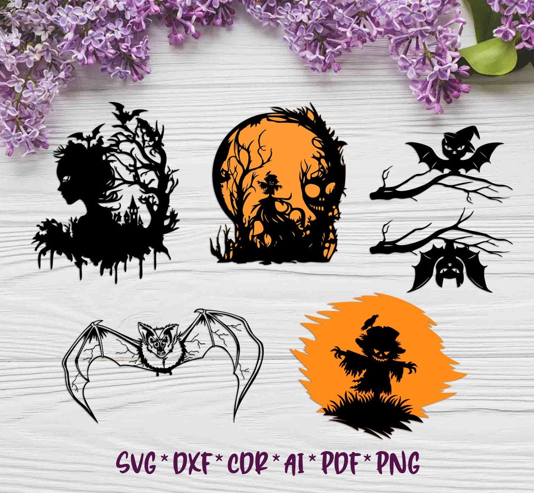 Halloween Set 2 SVG DXF AI Digital Vector Design for - Etsy