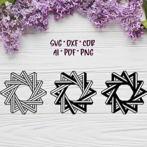 Abstract Paradox 3 | SVG, DXF, AI digital vector design for plasma and laser cutting or printing | Glowforge | Cricut | Wall decor