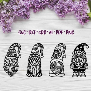 Gnomes | SVG, DXF, AI digital vector design for plasma and laser cutting or printing | Glowforge | Cricut | Wall decor, Abstraction