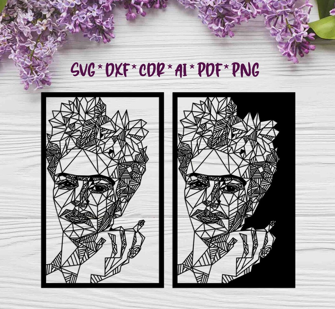 Frida Kahlo | SVG, DXF, AI Digital Vector Design for Plasma and Laser ...