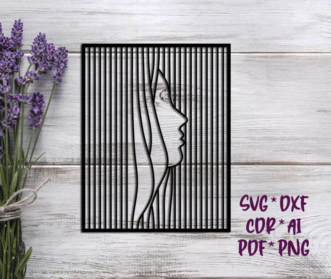 Abstract Woman Silhouette | SVG, DXF, AI Digital Vector Design for ...