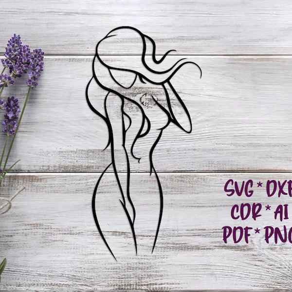 Sexy Woman | SVG, DXF, AI digital vector design for plasma and laser cutting or printing | Glowforge | Cricut | Wall decor, Abstraction