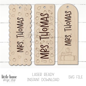 Teacher Bookmark Laser Svg File, Custom Teacher Gift Svg, Teacher Appreciation Bookmark Laser File, Teacher Gift Idea, Bookmark Laser File