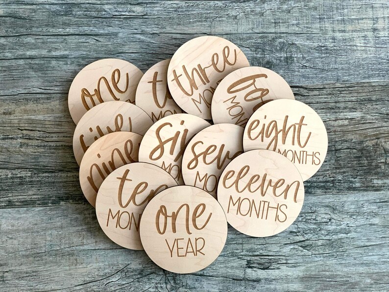 Personalized Baby Milestone Stat Svg Round Baby Milestone Etsy