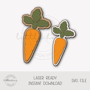 3D carotte Svg, carotte Glowforge Svg, Pâques Glowforge Svg, carotte Svg, carotte fichier découpé au laser, fichier de Pâques découpé au laser, signe de la carotte 3D