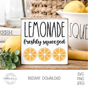 Fresh Squeezed Lemonade Svg, Lemonade Svg, Lemonade Stand Svg, Lemonade Stand Sign Svg, Fresh Lemonade Sign Svg, Farmhouse Svg