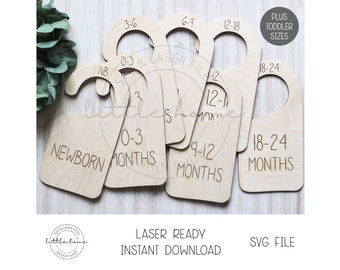 Baby Clothes Size Dividers SVG, Nursery Closet Organizer, Newborn to Toddler Sizes (Digital Download