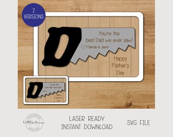 Archivo SVG láser para el Día del Padre de la Construcción, letrero personalizado para niños (descarga digital)