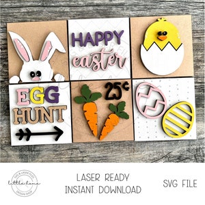 Easter Ladder Inserts, Easer Interchangeable Laser Cut Files, Interchangeable Leaning Ladder Svg, Glowforge Laser Ready Files