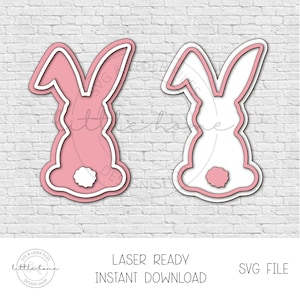 Bunny Laser Svg, Easter Bunny Laser Cut Files, Bunny Silhouette Svg, Easter Bunny Glowforge, Bunny Laser File