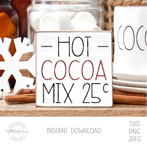 Mezcla de cacao caliente svg, bolsas de cacao caliente, signo de cacao caliente svg, signo de cacao de granja svg