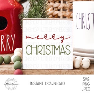 Modern Merry Christmas Svg, Merry Christmas Print File, Christmas Cricut Cut File, Merry Christmas Sign Svg