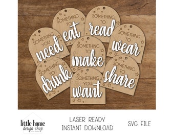 Something You Want Christmas Tags Laser SVG File, Christmas Ornament Gift Tag (Digital Download)