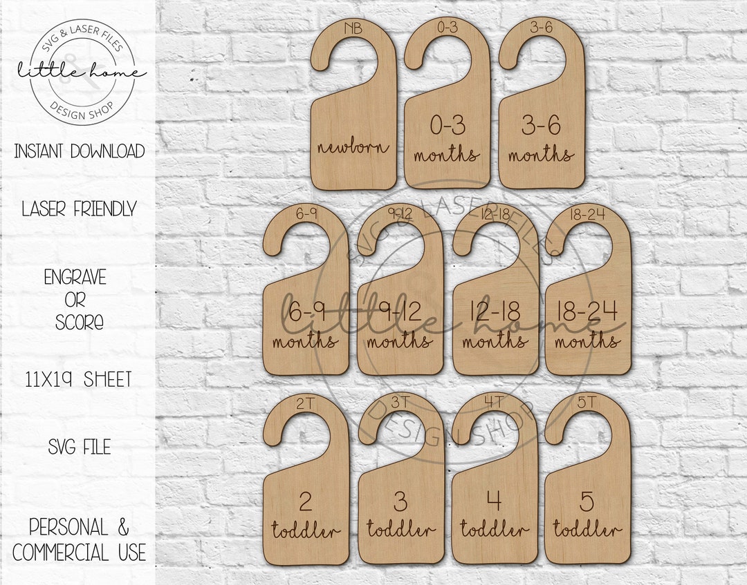 Nursery Closet Divider Svg Baby Clothes Divider Svg Baby Etsy