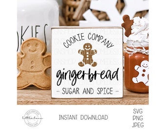 Pepparkaksbageri SVG, julkakeskylt för Cricut (digital nedladdning)