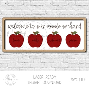 Fall Family Sign Svg, Apple Patch Svg, Apple Glowforge Svg, Apple Orchard Svg, Fall Laser File Svg, Fall Glowforge Files, Apple Laser File
