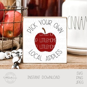 You Pick Apples Svg, Local Apples Svg, Farm Fresh Apples Svg, Round Fall Sign Svg, Apple Cricut Svg, Apple Orchard Svg, Fall Apple Sign Svg