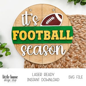 Football Season Door Hanger Svg, Football Door Hanger Laser File, Sports Welcome Sign Svg, Football Laser Cut File, Football Season Svg