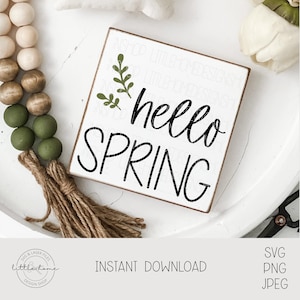 Hello Spring Svg, Spring Welcome Sign Svg, Spring Files For Cricut