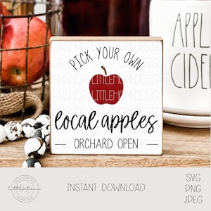 Local Apples Svg, Farm Fresh Apples Svg, You Pick Apples Svg, Apple Tier Tray Svg, Apple Cricut Svg, Apple Orchard Svg, Fall Apple Sign Svg