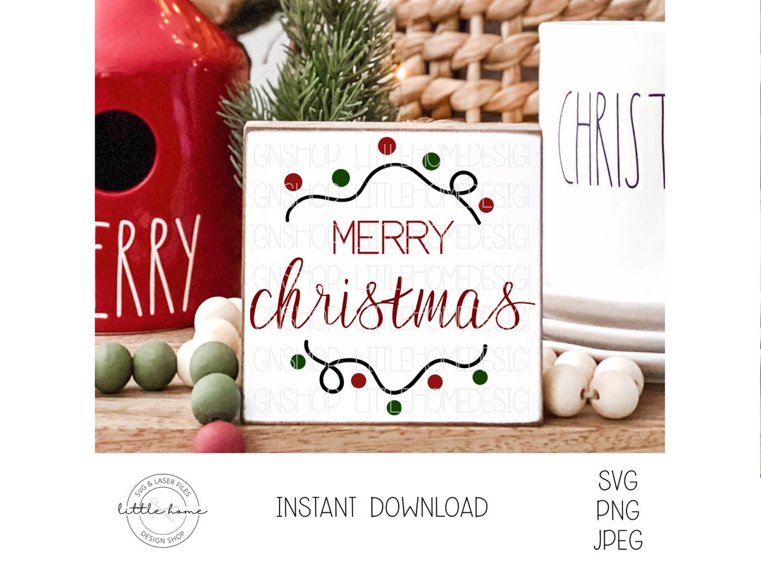 Merry christmas lights svg merry christmas digital download christmas