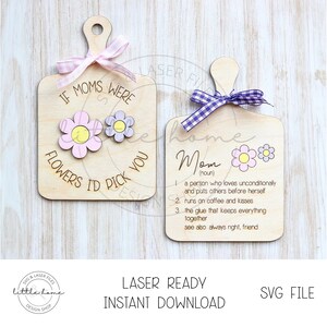 Moederdag recept snijplank Svg, recept voor een goede moeder Svg, moeder definitie Svg, Moederdag lasergesneden bestanden, Moederdag Glowforge-bestand