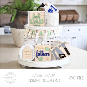 Vaderdag gelaagde lade SVG, papa gelaagde lade SVG, papa lasergesneden bestanden, vaderdag lasergesneden bestanden, Glowforge gelaagde lade SVG