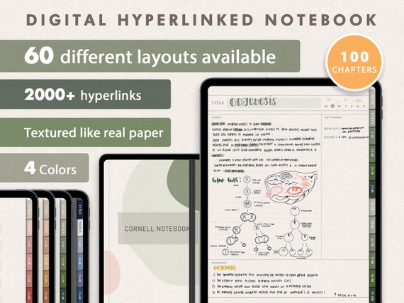 Quaderno digitale / 60 modelli diversi per prendere appunti / Il blocco  note per studenti definitivo / Goodnotes, Notability, iPad, Tablet, College  -  Italia