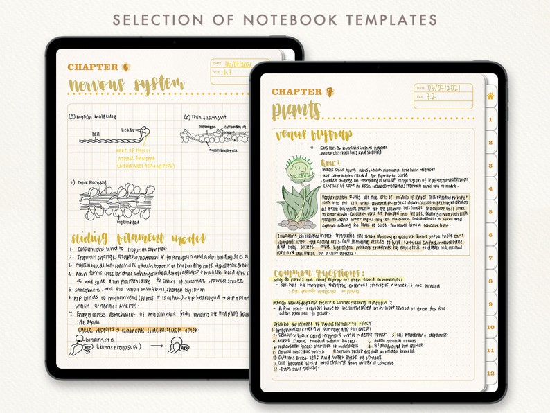 Digital Notebook 18 Different Note-taking Templates the - Etsy