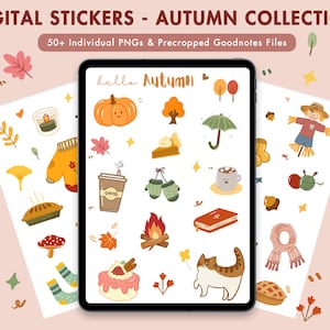 Autumn Collection | Digital Planner Stickers | Goodnotes, Notability, iPad, Tablet | Sticky Notes, Washi | PNG Files