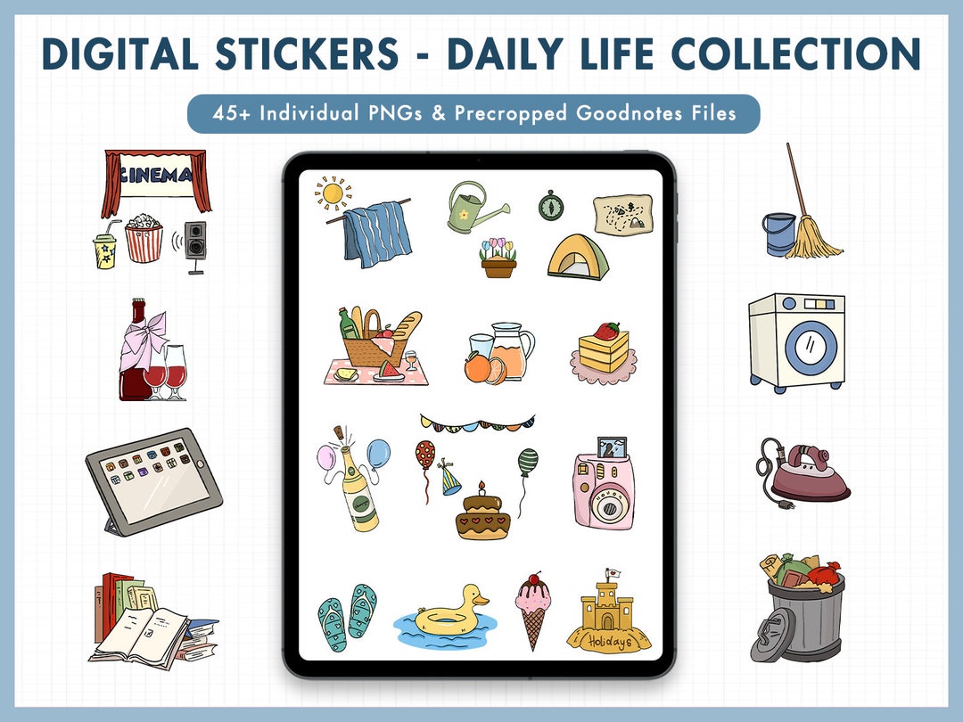 Daily Life Collection | Digital Planner Stickers | Goodnotes ...