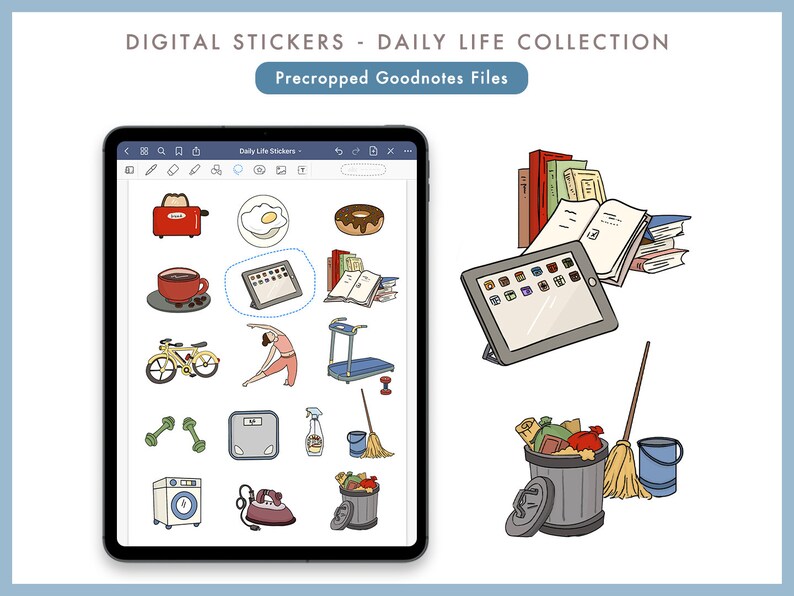 Daily Life Collection Digital Planner Stickers Goodnotes, Notability ...