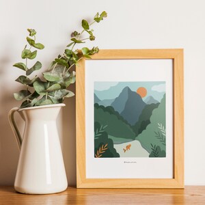 Mountain Landscape - 8x10 Artwork Poster | Nature | Wall Decor