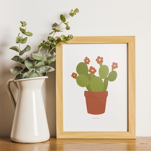 Blumenkaktus – 8 x 10 Kunstwerk-Poster | Wanddekoration