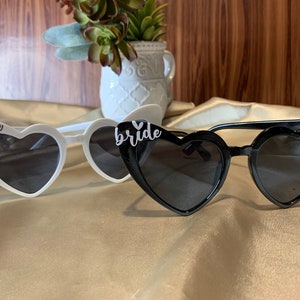 Heart shaped sunglasses, Bride sunglasses, heart sunglasses, custom sunglasses
