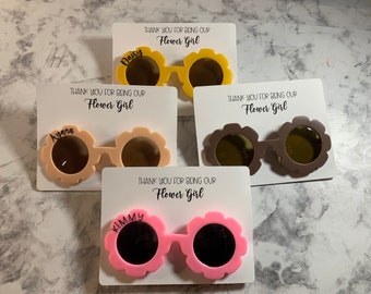 Flower Girl sunglasses, Flower Girl Gift, custom sunglasses with name for child