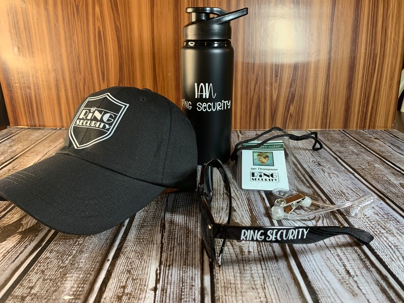 Ultimate Ring Security Set: Ring Bearer Kit With Badge & Sunglasses ...