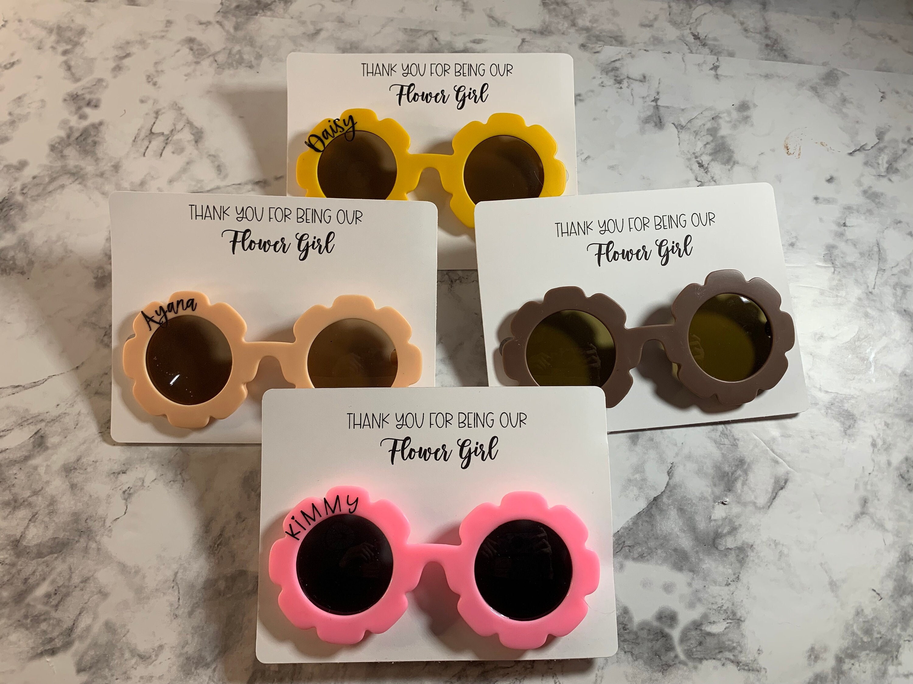 Flower Girl sunglasses, Flower Girl Gift, custom sunglasses with name for child